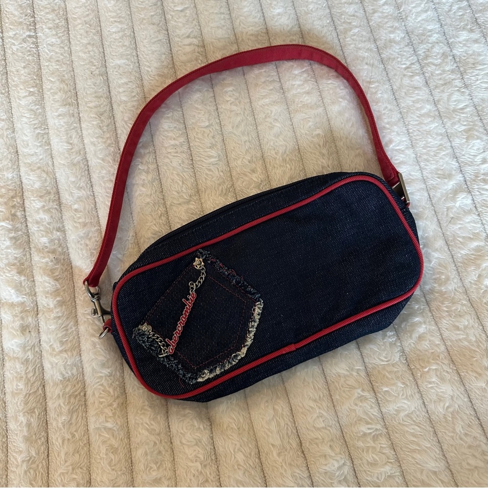 Aeropostale Blue and Red Shoulder Bag with Sporty Design